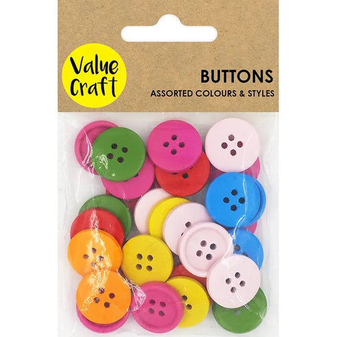 2cm Craft Wooden Buttons